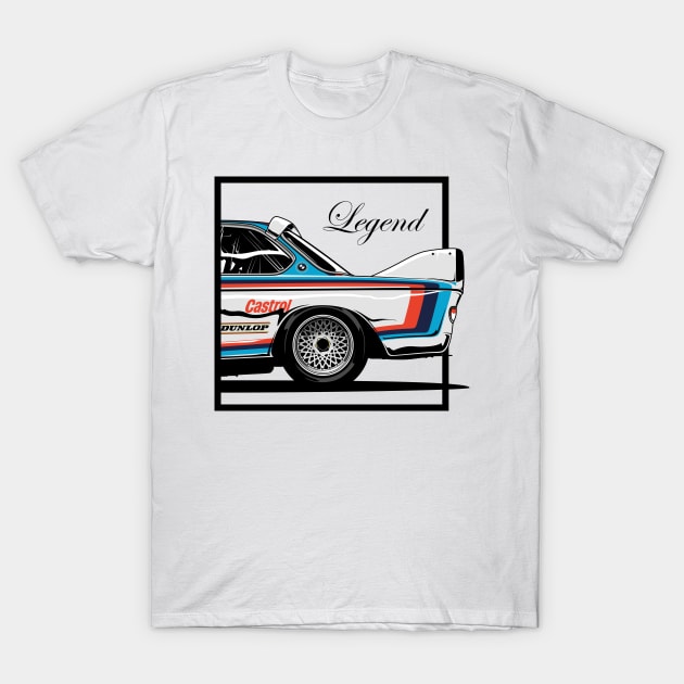 3.0 CSI Classic race Legend E9 T-Shirt by dygus